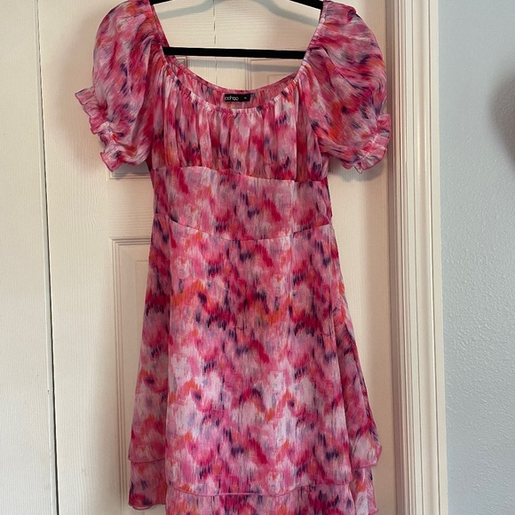BooHoo Multi-Colored Pastel Tiered Dress - Picture 1 of 6